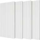 4-Pack Bilayer Acoustic Wall Panels - 47.2"x23.6"x0.71" Self-Adhesive Soundproof Padding, Noise Reducing Polyester Fiber Panels for Home Office Studio (White)