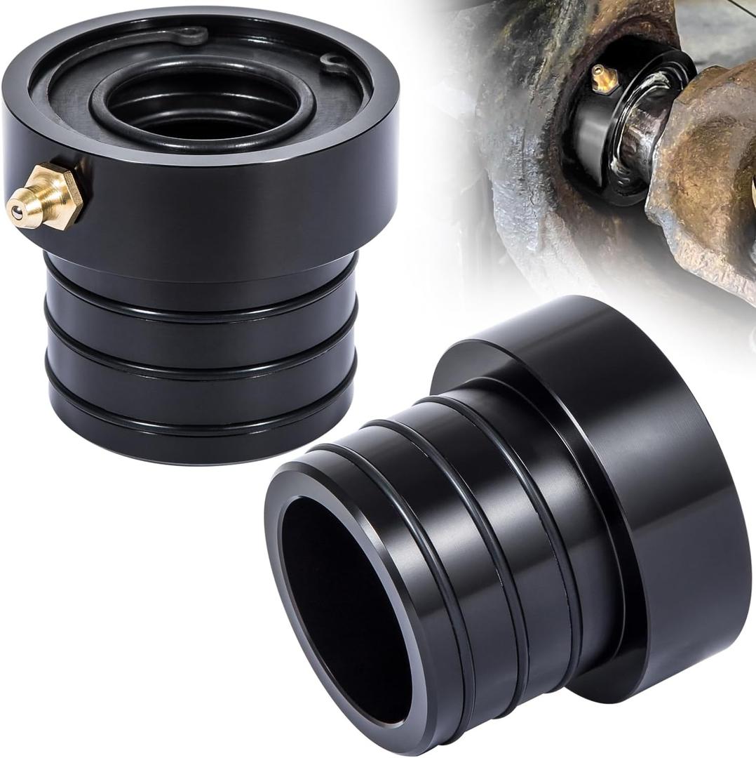 MG21103 Dana 30/44 Front Axle Tube Seal Pair For Jeep Wrangler JK JKU 2007-2018, YJ 1987-1995, TJ 1997-2006, LJ 2004-2006, Cherokee (XJ) 1984-2001, Grand Cherokee (ZJ) 1993-2001 (2PCS Black)