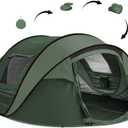 Instant Pop Up Tents for Camping, 4/6 Person Easy Pop Up Camping Tents,Automatic Set Up Tent in 3 Seconds,Waterproof Sunshade Family Tent,Lightweight Dome Tent for Outdoor Camping,Hiking & Beach, Large