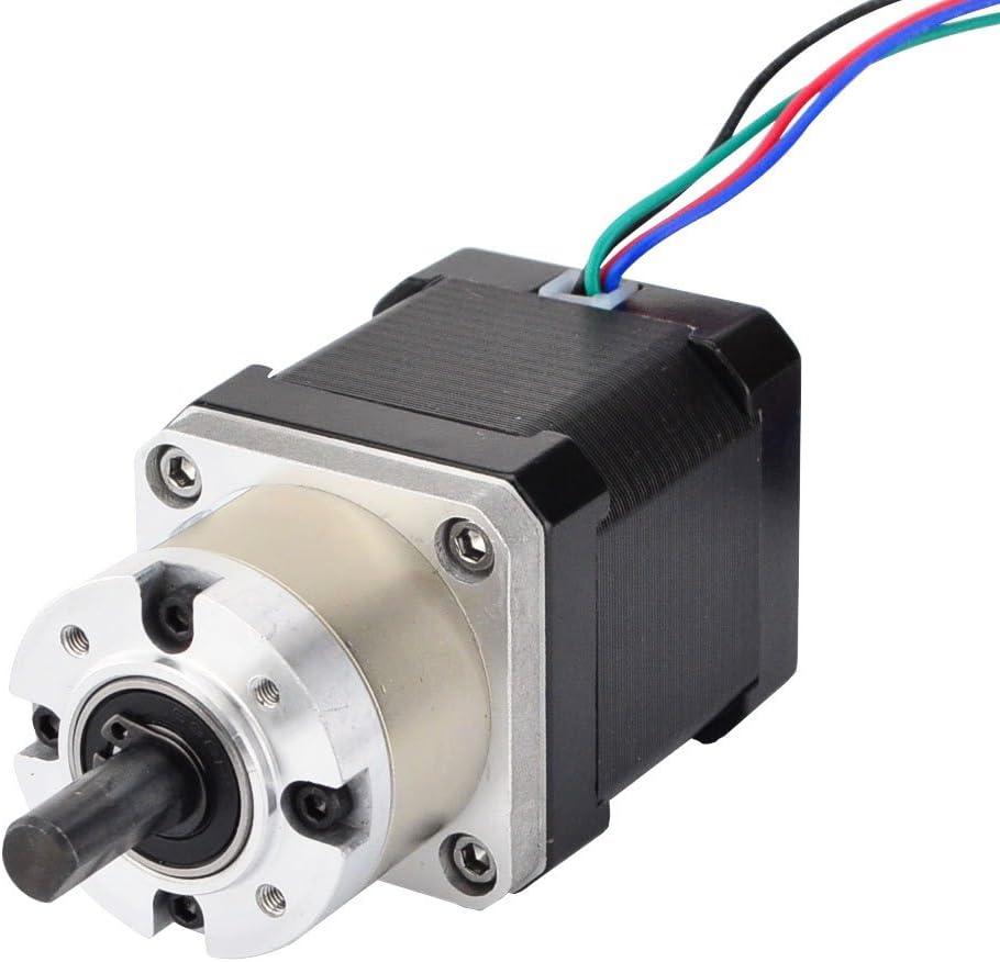 STEPPERONLINE Nema 17 Geared Stepper Motor Gear Ratio 5:1 3D Printer Extruder Motor DIY CNC Robotics