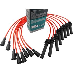 High Performance Racing Spark Plug Wires Compatible with Dodge Ram 1500/2500/ 3500 2003-2005 Durango 2004-2005 5.7L V8 Red