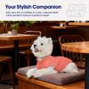 FUAMEY Dog Fleece Vest for Large Dogs,Warm Stretchy Dog Sweatshirts Pullover with Leash Hole Dogs Sweater Soft Pet Turtleneck Cozy Pet Vest Lightweight Sleeveless Orange XL