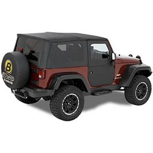 Bestop Full Fabric Doors - Jeep '07-18 Wrangler JK; (Front Doors; Black Diamond)