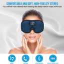 MUSICOZY Sleep Headphones, Bluetooth 5.4 Sleep Mask Headband Headphones Sleeping Eye Mask, Wireless Music Earbuds Earphones with HD Ultra-Thin Stereo Speakers for Side Sleepers Men Women