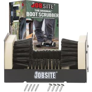 JobSite The Original Boot Scrubber - All Weather Industrial Shoe Cleaner & Scraper Brush