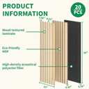 Wood Wall Panels 24" x 12" Acoustic Wood Slat Wall Panel, 20-Pack(40ft²) Soundproof Wood Slat Panel for Noise Cancelling and Interior Wall Decoration, Living Room, Bedroom, Office, Oak, 24" X 12 X 20 Pcs