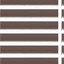 6PCS 40" L x 6" H Brown Landscape Edging - Each (20ft Total) Galvanized Steel Edge for Lawn Yard- No-Dig Hammer-in Heavy Duty Metal Edging Border with 6 Clips