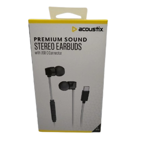 Acoustix Premium Sound Stereo Earbuds With Usb C Connector