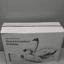 APSMILE King Size Luxury 100% Organic Cotton All Season Down Feather Fibers Comforter, Extra Fluffy Medium Warmth Duvet Insert(106x90, Ivory White)