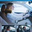 Lofty Aim Car Neck Pillow: 2 Pack Ergonomic Memory Foam Headrest Pillow for Driving, Adjustable Neck Support Cushion for Pain Relief, Head Rest Pillows for Car Seat, Truck - Black