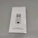 6 Ports USB Charger Hub Desktop US Plug AC Power Wall Travel Charging Adapter Slots Charging Station Extension Socket Outlet with Cable (white)