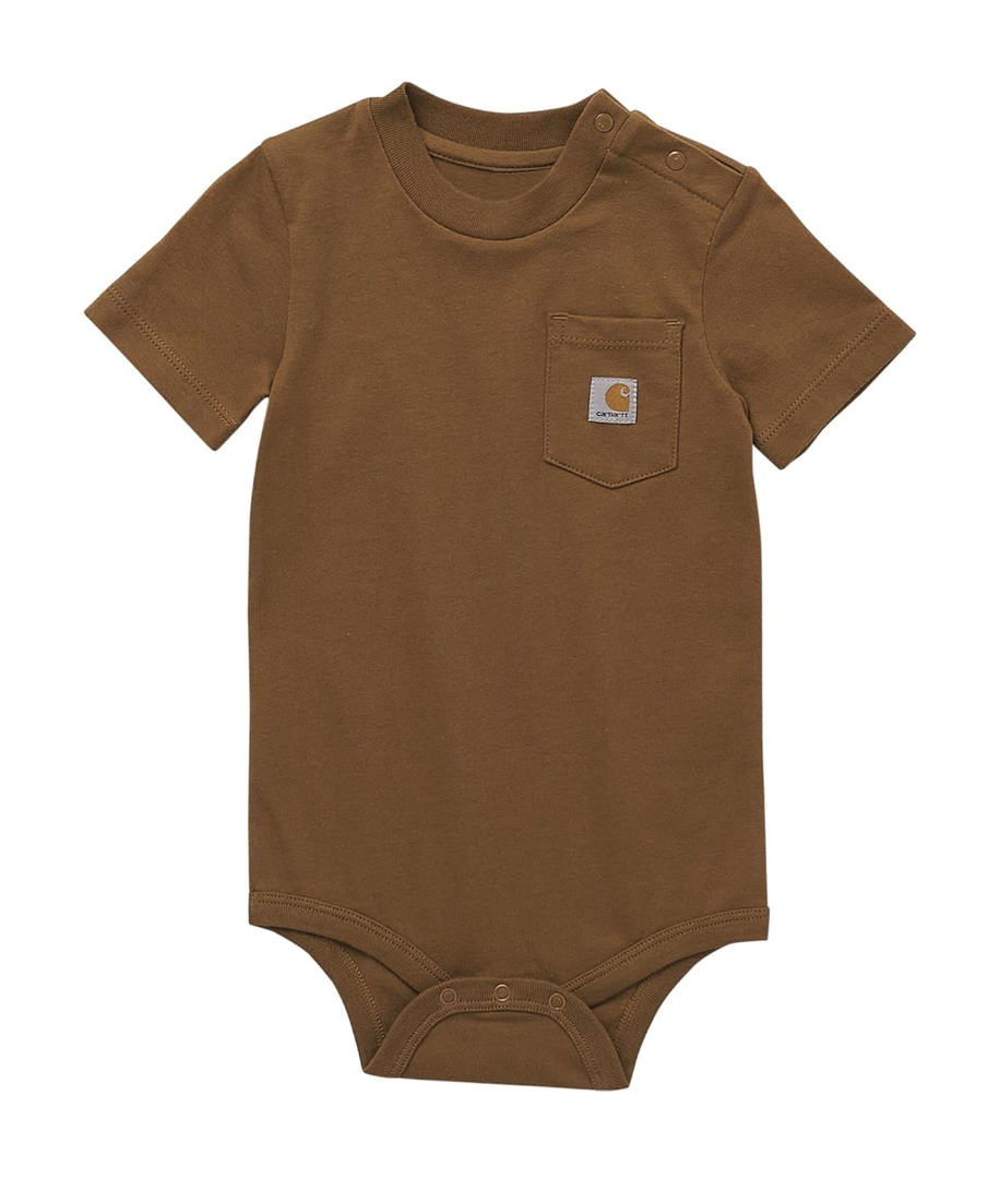Carhartt Kid's CA5004 Short-Sleeve Pocket Bodysuit 12M