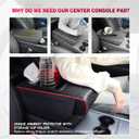 Car Middle Center Console Cover with Cup Holder for Long Driving,Car Armrest Cover for SUV,Truck-2.95in Height-Lifts Arms to Relax Muscles,Multi-Functional Storage for Trips Scratch-Resistant