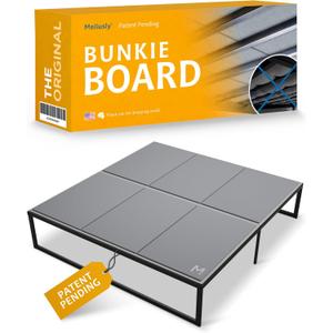 Meliusly Heavy Duty 10mm Bunkie Board Queen Size (60x80'') Patent Pending Low Profile Bed Board Design - Breathable, Noise Minimizing, Moisture Resistant Bunkieboards, Low Profile Bed Support