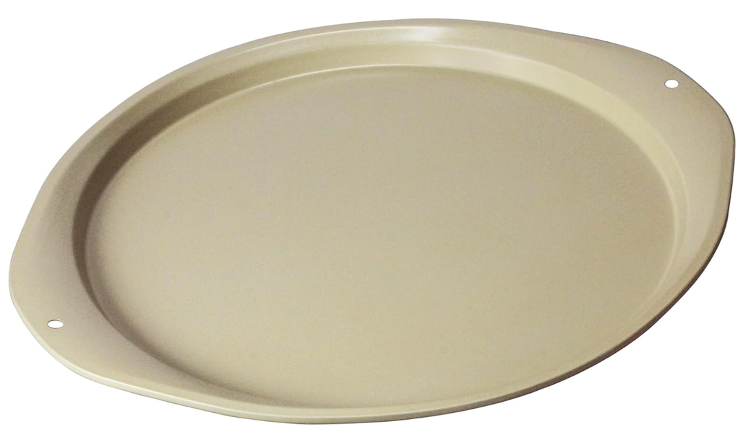 Pizza Pan - 14 Inch Nonstick Pizza Pan for Oven with Widen Handles for Cooking, Baking, and Grilling - Durable, Even Heating, Long-Lasting Kitchen Cookware (1, Black)