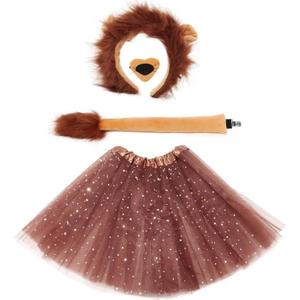Women's Costume Accessories Set Animal Costumes Adult Fancy Dress Costumes for Cosplay Party Halloween Christmas (Lion)