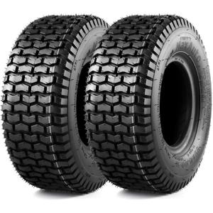MaxAuto 2 Pcs 11x4X5 11x4.00-5 Turf Tire for Lawn & Garden Golf Cart Mower, P512 LRA