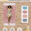 4 x LANE LINEN 4 Pack Beach Towels – Oversized, Pre-Washed, Quick Dry, Sandproof, Lightweight & Absorbent Travel Towels – Extra Large Pool/Bath Towel – Multi