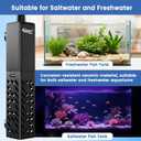 hygger Aquarium Heater, Upgraded Ceramic 50W Small Fish Tank Heater with Digital LED Controller, Fast Heating, Precise Temperature Control, Turtle Tank Heater for Freshwater/Saltwater