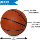 Botabee 5" Rubber Mini Basketballs (2-Pack) - Realistic Bounce and Grip for Indoor and Outdoor Play - Small Basketball for Kids - Durable and Fun, Perfect for Mini Hoops