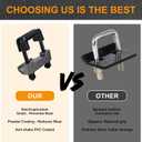 Anti Rattle clamp Hitch Tightener, Stabilizer for 2" Trailer Hitches, Anti-Rust Triple Protective Rubber Isolator, Reduce Movement & Noise, for Bike Rack, Matte Black Hitch