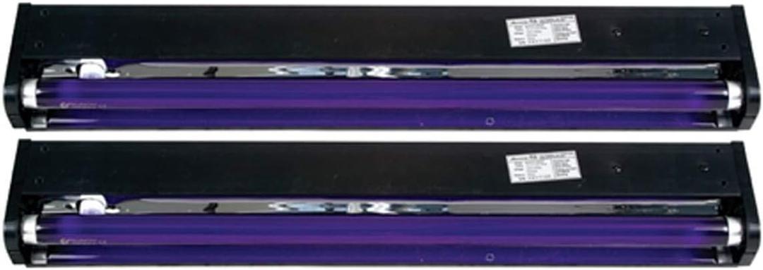 2 American DJ BLACK-24BLB 24" UV Black Pro Blacklight Dorm Party Light Fixtures