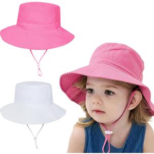 Baby Sun Hat Toddler Bucket Hats Summer Sun Protective Kids Beach Hats Wide Brim Outdoor Camping Hat for Boys Girls
