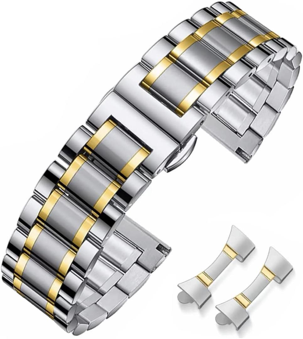 Metal Watch Band Stainless Steel 16mm 18mm 19mm 20mm 21mm 22mm 24mm Watch Strap Bracele Replacement Bands