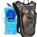 Reflective Hydration Backpack, Hydration Pack - Water Backpack with 2L/3L Hydration Bladder, Essential for Festivals - Rave Hydration Pack for Hiking, Running, Cycling, and Festivals