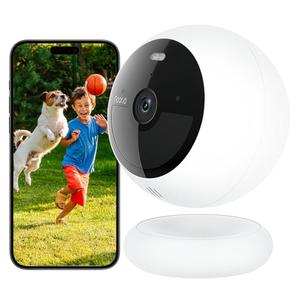 Noorio Security Cameras Wireless Outdoor/Indoor Magnetic, Cameras for Home Security Battery Powered, 1080P AI Motion Detection 2.4G WiFi Security Camera Outdoor, 8GB Free Local Storage MagCam, B200-SE