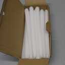 Kedtui Taper Candles 10 inch (H) Dripless, Set of 24 White Unscented and Smokeless Taper Candles Long Burning, Paraffin Wax with Cotton Wicks for Burning 8 Hours Time