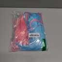 MEEZY 2 Pcs Colorful Bob Wigs with Bangs Pink Sky Blue for Women, Neon Funny Wig Short Bob Hair with Heart Sunglasses Hair Cap for Halloween Costume Cosplay Birthday Bachelorette Party Carnival