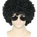 Black Afro Wig for Men or Women 70s 80s Disco Rocker Wig Costume Party Wigs