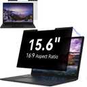 Magnetic Laptop Privacy Screen 15.6 Inch for 16:9 Computer Monitor, Removable 15.6 Anti Glare Protector Blue Light Filter Shield Compatible with HP Dell Xps Acer Asus Samsung Lenovo ThinkPad Envy
