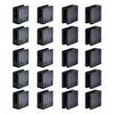 Glass Clamp－4PCS Adjustable Glass Shelf Bracket, 1/3 "-1/2 " 304 Stainless Steel Glass Clamps, Glass Clamp Bracket is Suitable for Railing, Stairs, Glass Wall, All Kinds of Glass (Black-20pcs)