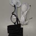 JM 2 Pairs Makeup Reading Glasses Magnifying Flip Down Cosmetic Readers for Women with Spring Hinge +2.25 (Black & Red)