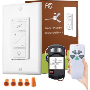 Ceiling Fan Remote Control Kit, Universal Ceiling Fan Remote Control Kit, Ceiling Fan Wall Switch UC9050T, Compatible with Hunter Hampton Bay