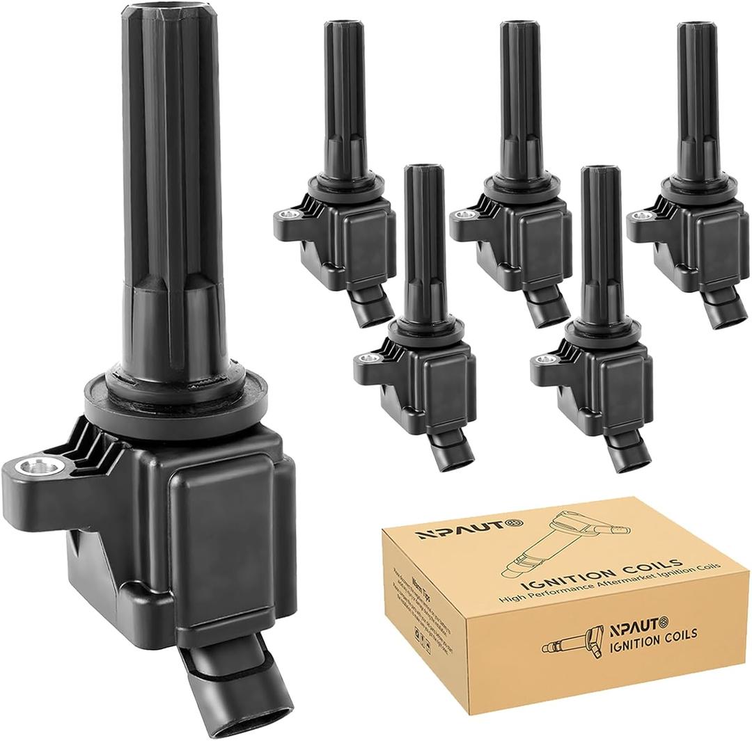 Ignition Coil Pack Replacement for 4.2 3.7 2.9 2006 2007 2008 2009 2010 2011 2012 Chevy Trailblazer Colorado, GMC Envoy Canyon, Buick Rainer Hummer H3 Ascender SAAB 9-7X 2.9L 3.7L 4.2L, UF497, 6pcs