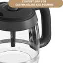 CE200 12-Cup Glass Coffee Pot Replacement Compatible with Ninja Coffee Brewer Maker Models CE251 CE201 CE201C CE200 CE200C Model# XGLSLID200