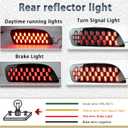 Full LED Rear Bumper Reflectors Fog Brake Tail Light Lamps Compatible with Mazda CX50 CX-50 2023 2024 Turn Signal Feature Accessories