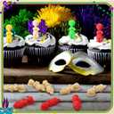 2 x Wesiti 100 Pcs King Cake Mini Jesus Figure 1.2 Inch Easter Resin Jesus Figure Christian Mini Colorful Nativity Figurines for Easter Egg Filler and Basket Stuffer King Cake Toppers Party Decorations (Multicolor)