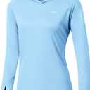 Willit Women's UPF 50+ Sun Protection Hoodie SPF Shirt Long Sleeve Hiking Fishing Outdoor Shirt Lightweight Hoodie Sky Blue M
