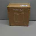 Mbillion Step Trash Can with Liner 35 Liter/9.3 Gallon Butterfly Lid Open Silent Close Rectangular Stainless Steel Step-On Kitchen Garbage Can with Strong Pedal, for Home and Office, Dark Grey