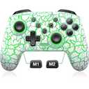 Wireless Switch Controller for Nintendo Switch 2/Switch 1/Lite/OLED Controller, Switch Controller with a Mouse Touch Feeling on Back Buttons, Extra Switch Pro Controller with Wake-up,Programmable, Turbo Function (White-LED Light)