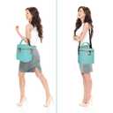 Breastmilk Cooler Bag with Ice Pack, Mancro Insulated Baby Bottle Tote Bag Fits up to 6 Bottles of up to 9 Ounces, Baby Bottle Bag for Nursing Mothers, Green
