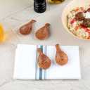 Restaurantware-Coco Casa 3.8 Inch Handmade Serving Spoons, 4 Greaseproof Coconut Spoons - Lacquered, Sustainable, Brown Coconut Serving Flatware, For Hot And Cold Foods (0.5)