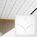 24 PCS 2x2 FT Starburst Decorative Ceiling Tiles, 24x24 Inch 3D Modern Minimalist Ceiling Panels, PVC Waterproof Cuttable Material Ideal for Living Room Bedroom Commercial Space Cover 96 Sq.Ft