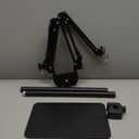 DXOPHIEX Dual Reptile Lamp Stand Reptile Light Stand with Two Flexible Brackets, Height Adjustable (15.7 inch to 74.3 inch) for Hanging Heat Lamp Holder and Light Fixture