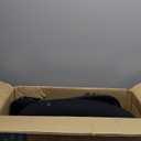 Sweetcrispy Office Computer Desk Chair, Ergonomic Mid-Back Mesh Rolling Work Swivel Task Chairs with Wheels, Comfortable Lumbar Support, Comfy Flip-up Arms for Home, Bedroom, Study, Student, Black