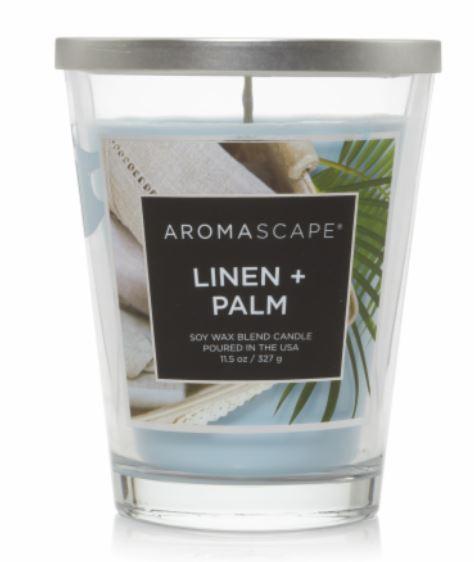 AROMASCAPE LINEN + Palm Candle